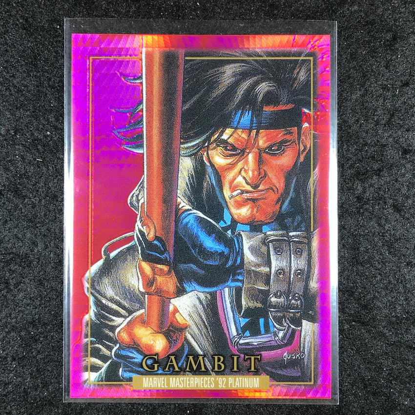2024 Marvel Masterpieces '92 Platinum GAMBIT Base Red Prism 101/492 #29