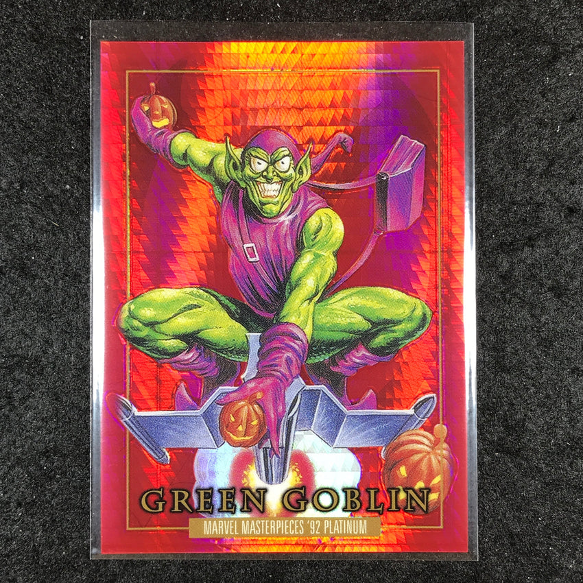 2024 Marvel Masterpieces '92 Platinum GREEN GOBLIN Base Red Prism 215/492 #36