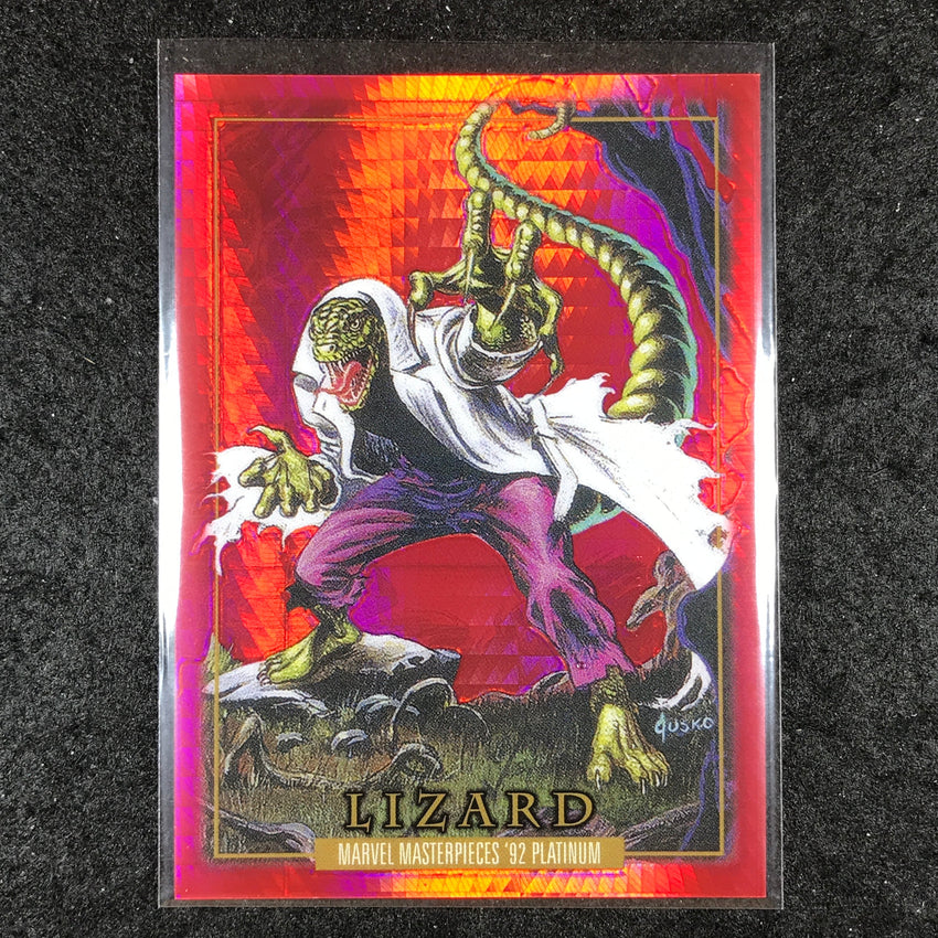 2024 Marvel Masterpieces '92 Platinum LIZARD Base Red Prism 347/492 #41