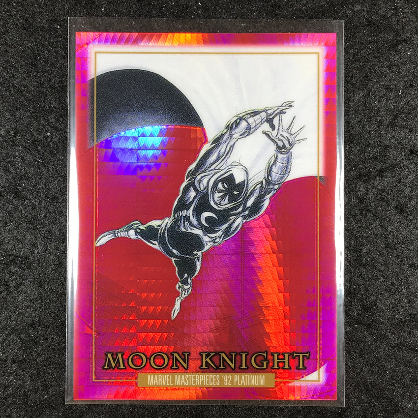 2024 Marvel Masterpieces '92 Platinum MOON KNIGHT Base Red Prism 329/492 #51