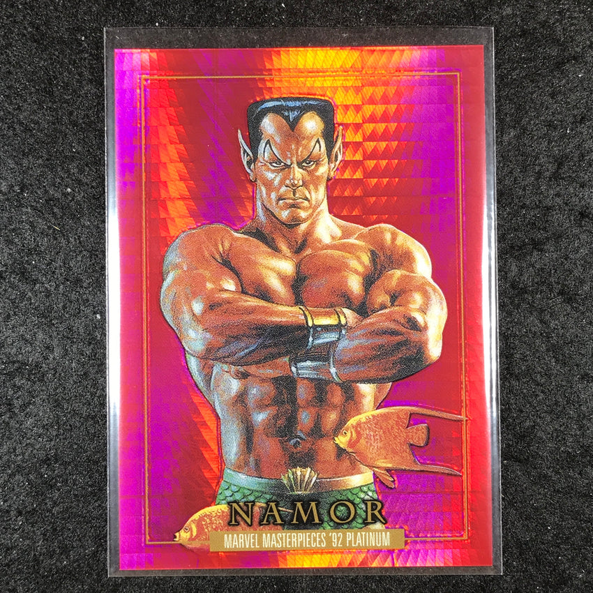 2024 Marvel Masterpieces '92 Platinum NAMOR Base Red Prism 364/492 #57