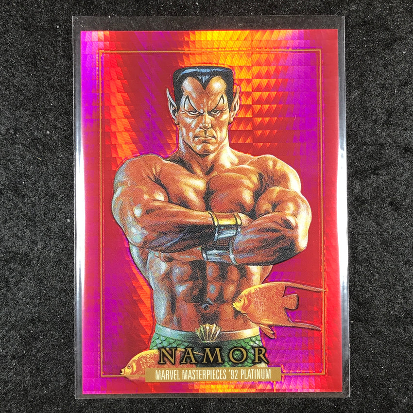 2024 Marvel Masterpieces '92 Platinum NAMOR Base Red Prism 489/492 #57