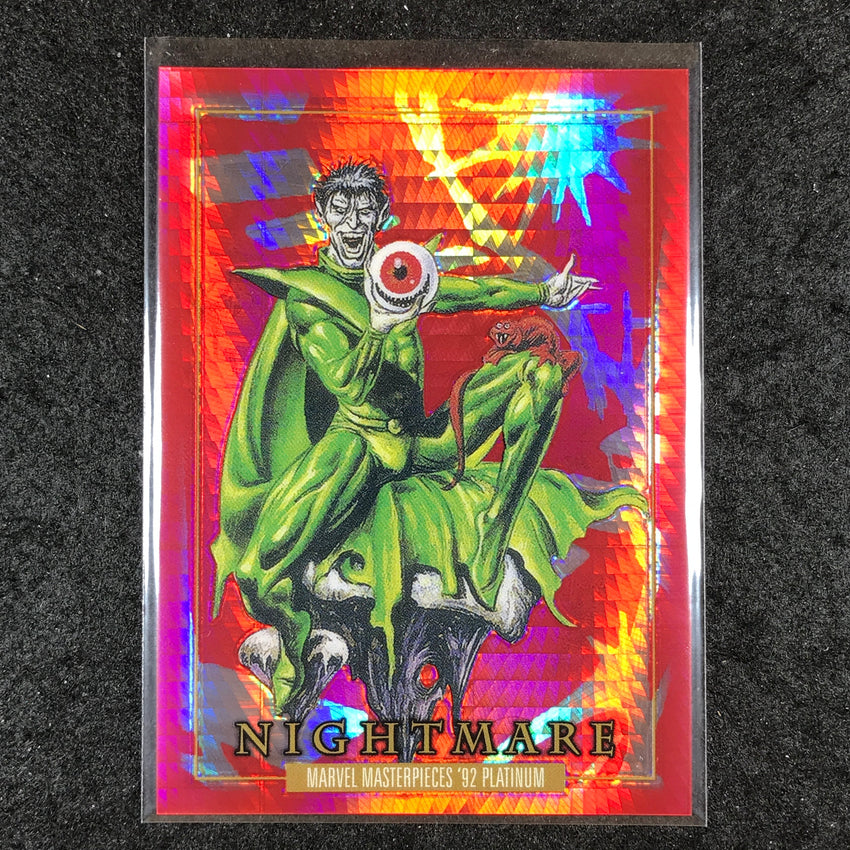 2024 Marvel Masterpieces '92 Platinum NIGHTMARE Base Red Prism 296/492 #61