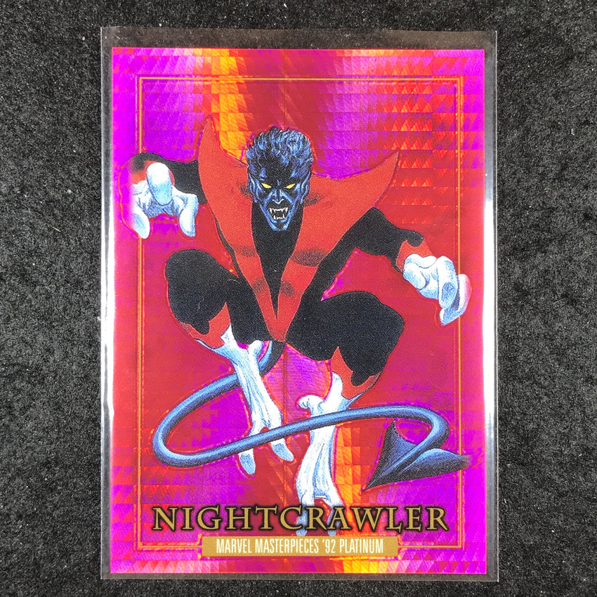 2024 Marvel Masterpieces '92 Platinum NIGHTCRAWLER Base Red Prism 278/492 #62
