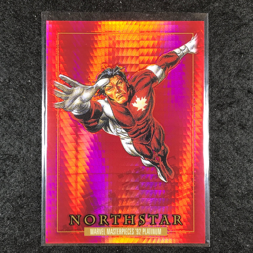 2024 Marvel Masterpieces '92 Platinum NORTHSTAR Base Red Prism 120/492 #69