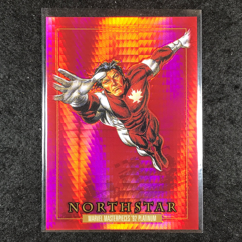 2024 Marvel Masterpieces '92 Platinum NORTHSTAR Base Red Prism 314/492 #69
