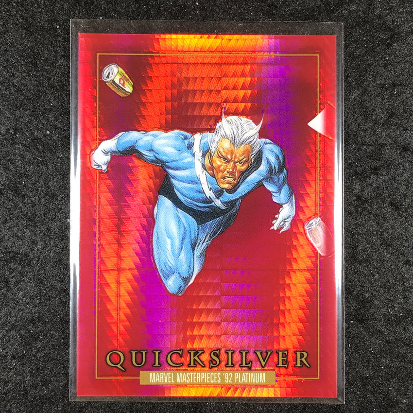 2024 Marvel Masterpieces '92 Platinum QUICKSILVER Base Red Prism 231/492 #71