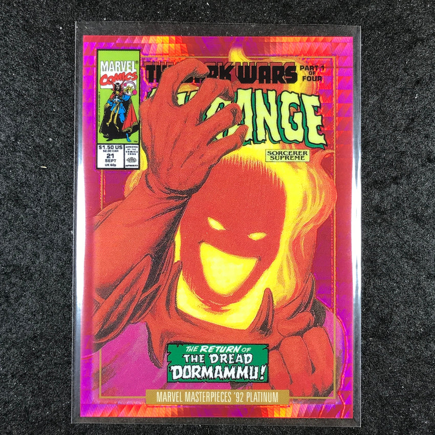 2024 Marvel Masterpieces '92 Platinum DORMAMMU Variant Red Prism 200/292 #27