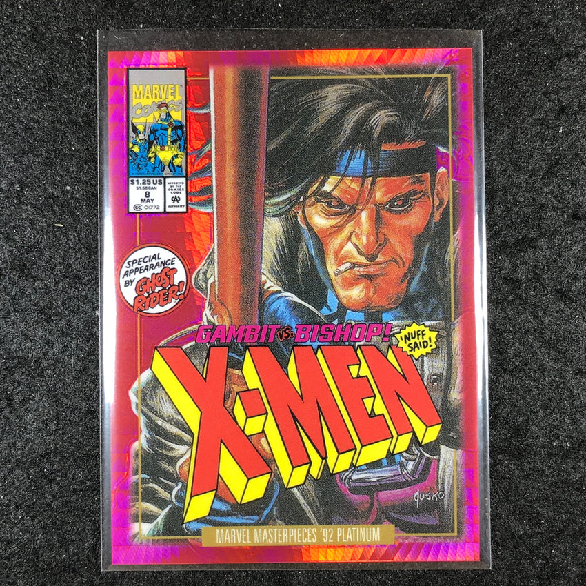 2024 Marvel Masterpieces '92 Platinum GAMBIT Variant Cover Red Prism 260/292 #29