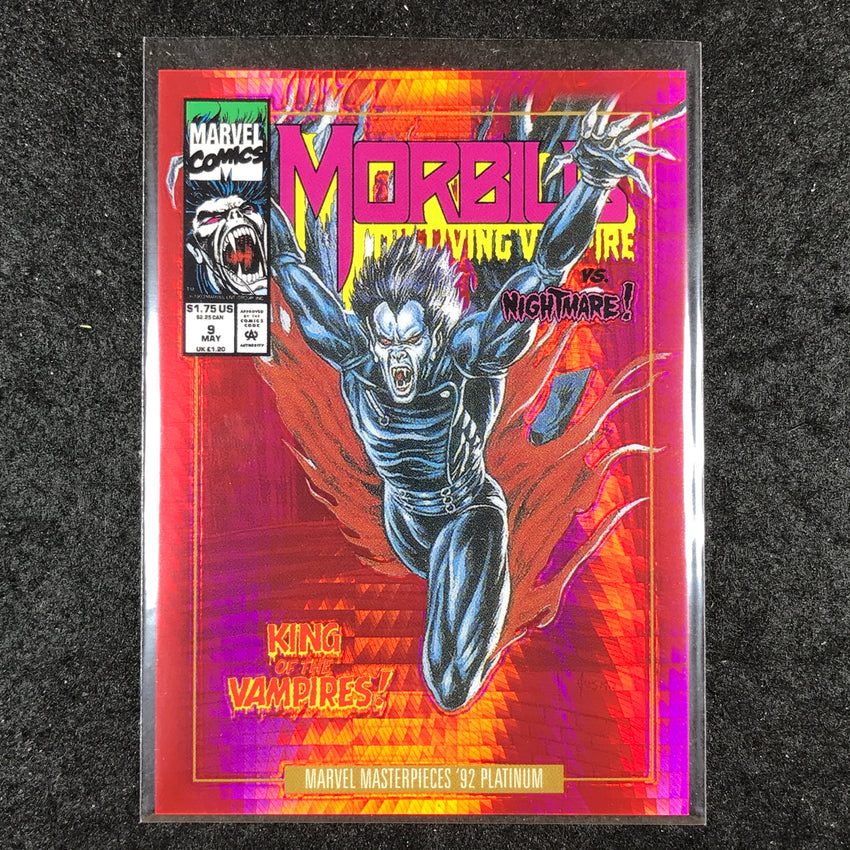 2024 Marvel Masterpieces '92 Platinum MORBIUS Variant Cover Red Prism 78/292 #60