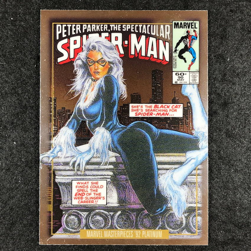 2024 Marvel Masterpieces '92 Platinum BLACK CAT Variant Cover Base #5