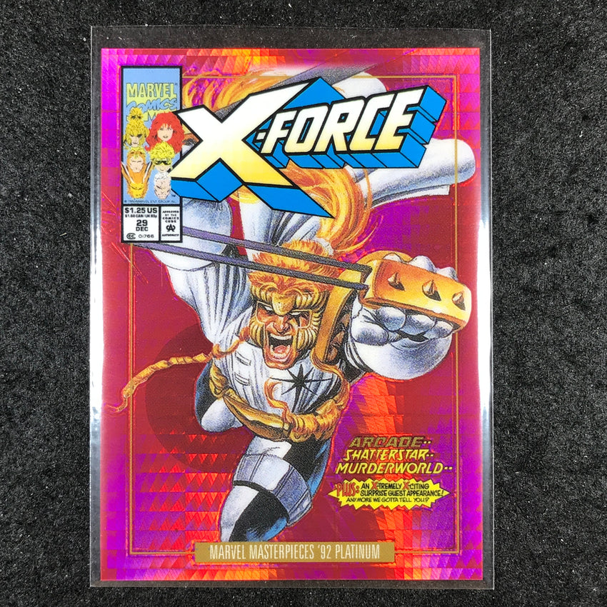 2024 Marvel Masterpieces '92 Platinum SHATTERSTAR Variant Red Prism 291/292 #74
