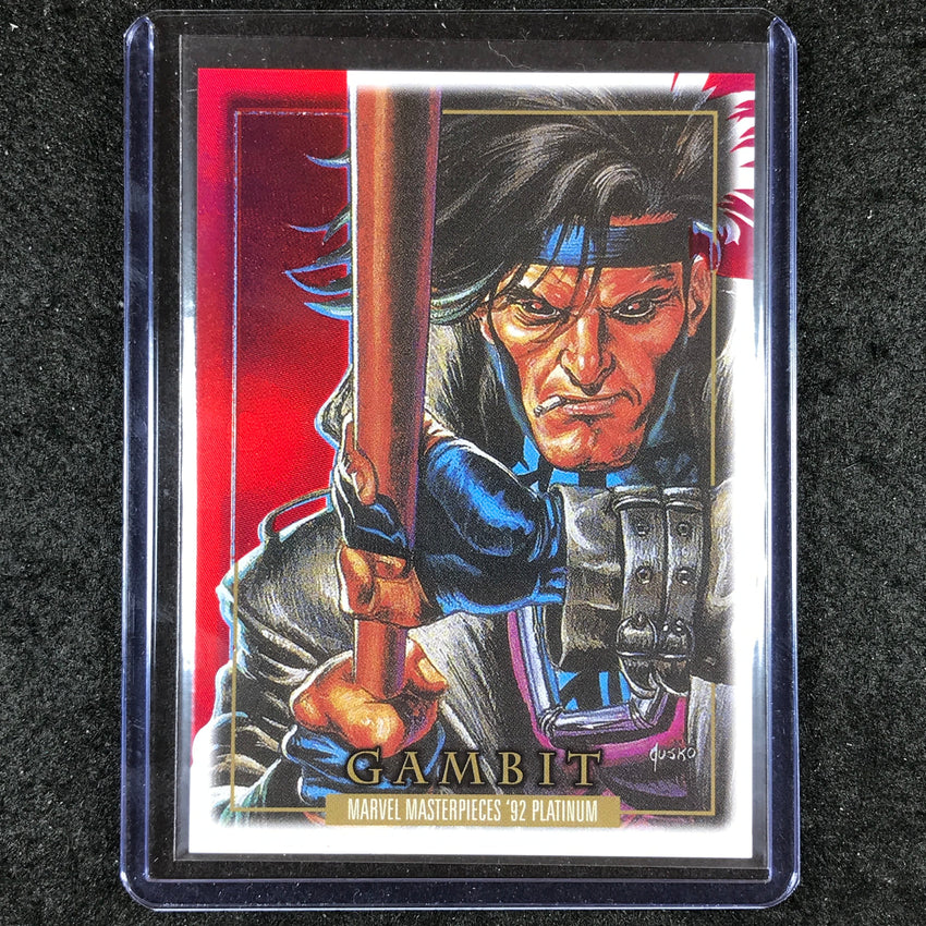 2024 Marvel Masterpieces '92 Platinum GAMBIT Precious Metal Gems Red 1/100 #29