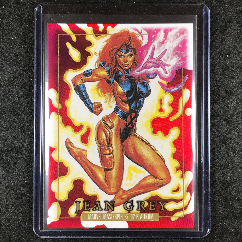 2024 Marvel Masterpieces '92 Platinum JEAN GREY Precious Metal Gems Red 13/100