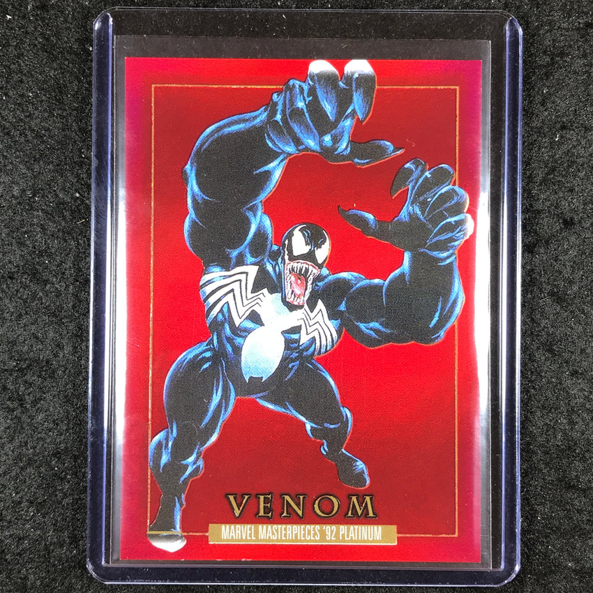 2024 Marvel Masterpieces '92 Platinum VENOM Precious Metal Gems Red 81/100 #97