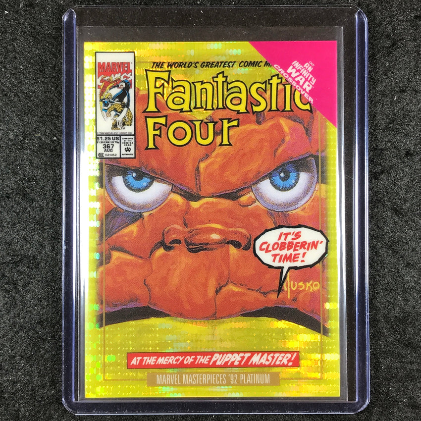 2024 Marvel Masterpieces '92 Platinum THING Variant Cover Seismic Gold 76/92 #91
