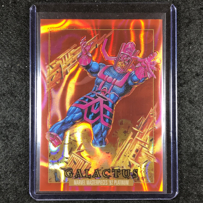 2024 Marvel Masterpieces '92 Platinum GALACTUS Base Orange Lava 11/25 #30