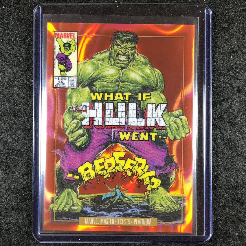 2024 Marvel Masterpieces '92 Platinum HULK Variant Cover Orange Lava 5/25 #32