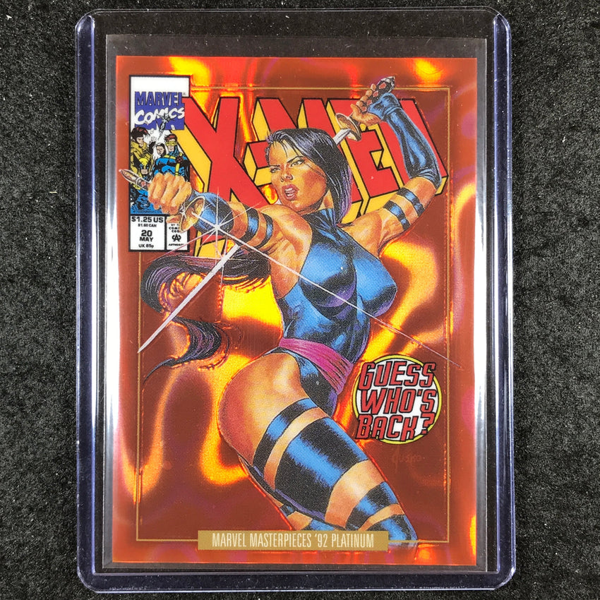 2024 Marvel Masterpieces '92 Platinum PSYLOCKE Variant Cover Orange Lava 1/25