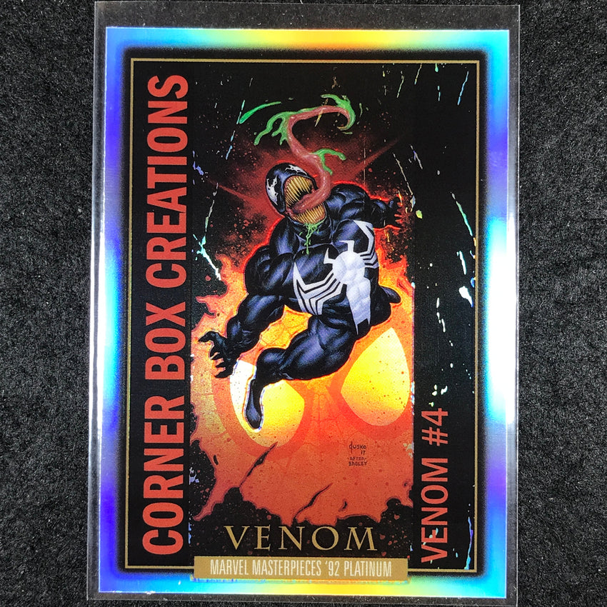 2024 Marvel Masterpieces '92 Platinum VENOM Corner Box Creations Rainbow #9