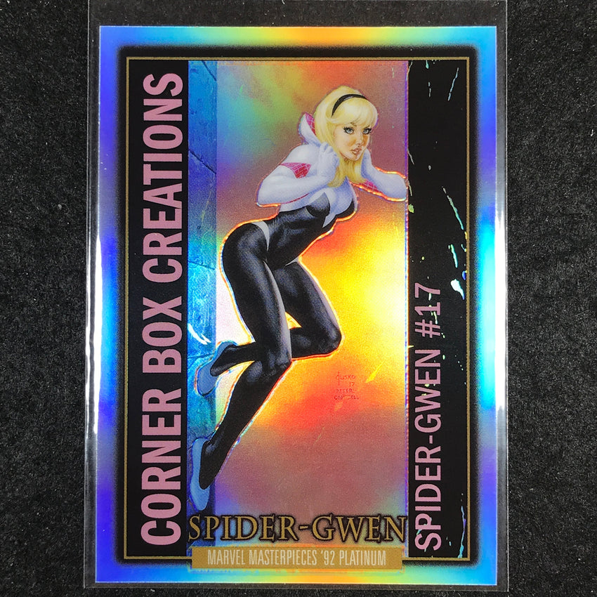 2024 Marvel Masterpieces '92 Platinum SPIDER-GWEN Corner Box Rainbow #18
