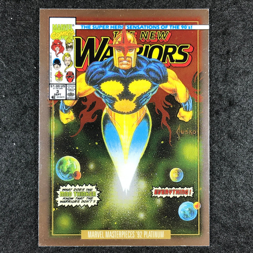2024 Marvel Masterpieces '92 Platinum NOVA Variant Cover Base #68