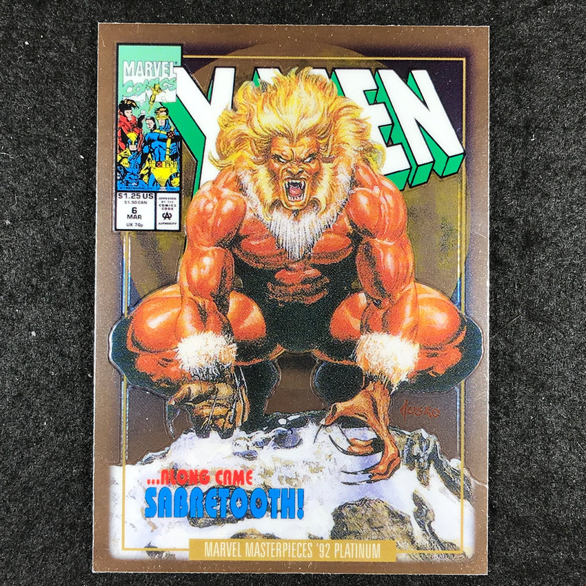 2024 Marvel Masterpieces '92 Platinum SABRETOOTH Variant Cover Base #78