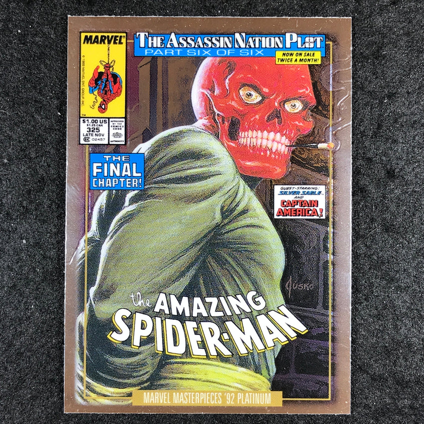 2024 Marvel Masterpieces '92 Platinum RED SKULL Variant Cover Base #80
