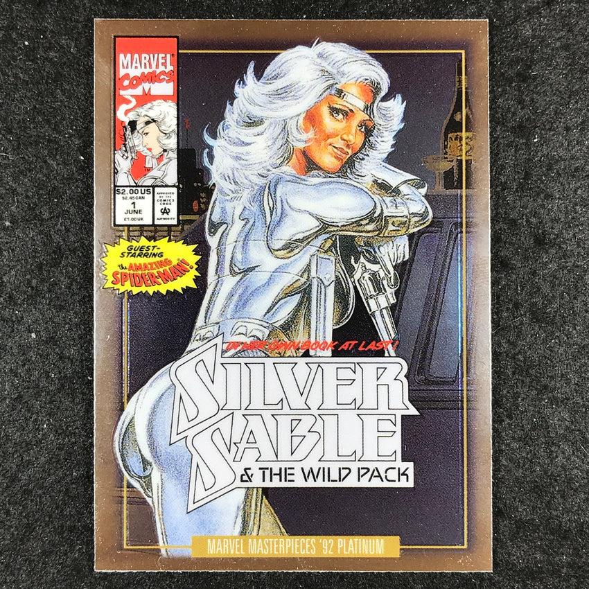 2024 Marvel Masterpieces '92 Platinum SILVER SABLE Variant Cover Base #81