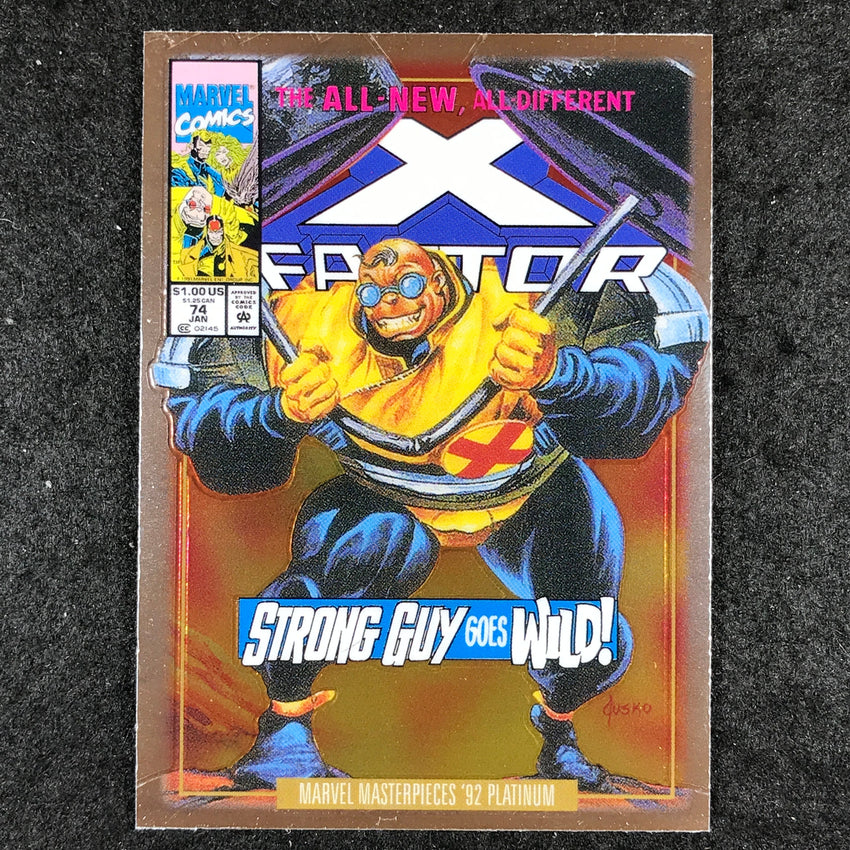 2024 Marvel Masterpieces '92 Platinum STRONG GUY Variant Cover Base #85