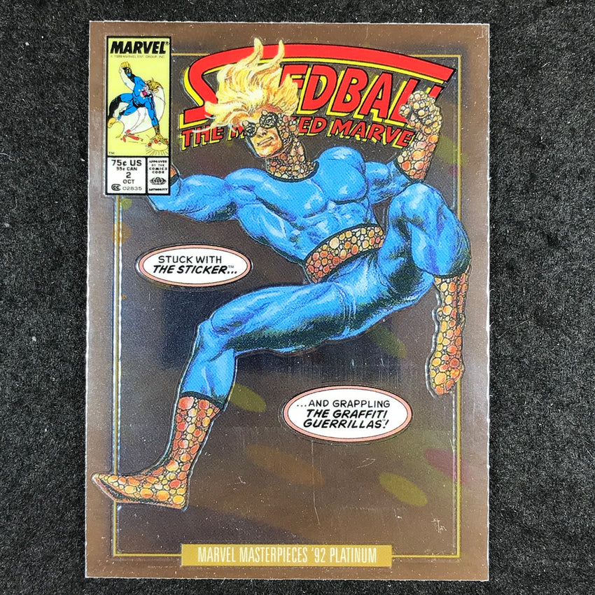 2024 Marvel Masterpieces '92 Platinum SPEEDBALL Variant Cover Base #88