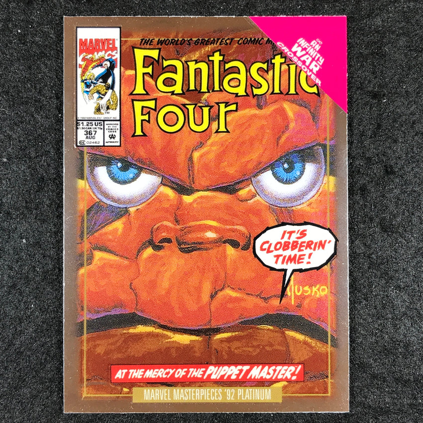 2024 Marvel Masterpieces '92 Platinum THING Variant Cover Base #91