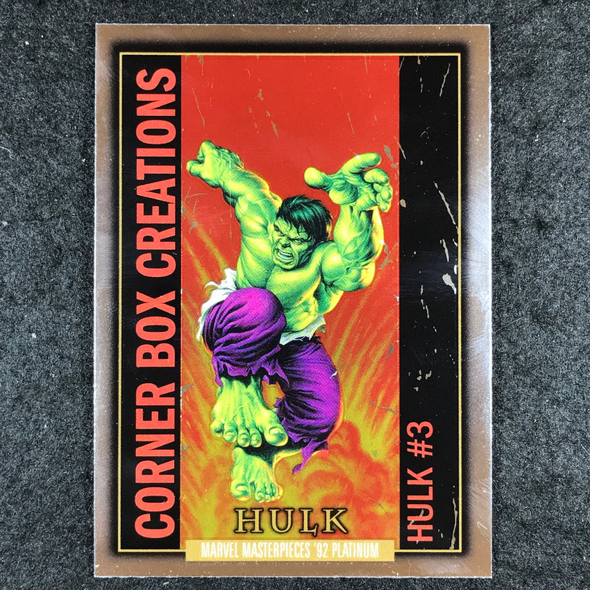 2024 Marvel Masterpieces '92 Platinum HULK Corner Box Creations Base #1