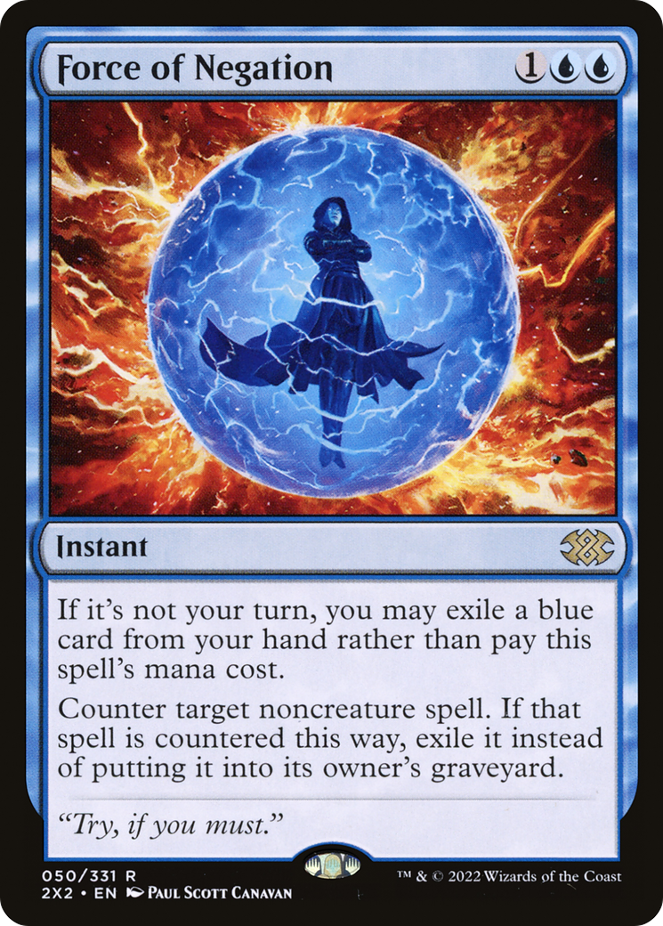 [FOIL] Force of Negation #050 - RARE 2X2 - Double Masters 2022