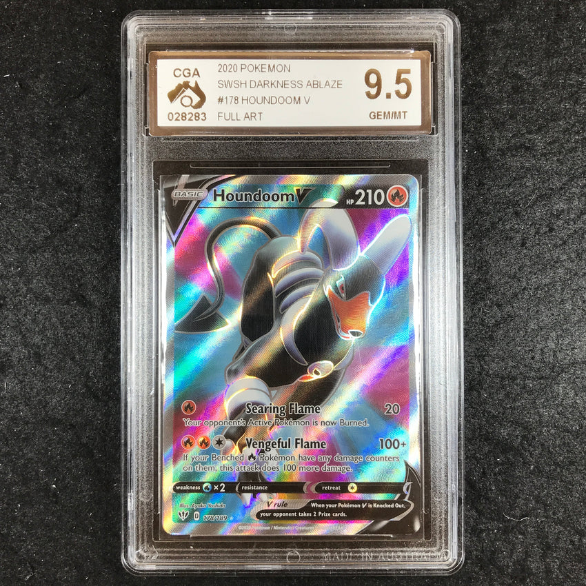 CGA 9.5 Houndoom V - 178/189 - Full Art Darkness Ablaze 283