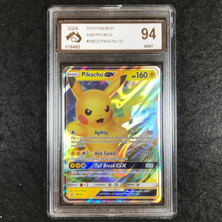 CGA 94 Pikachu GX - SM232 - Sun & Moon Black Star Promo 482