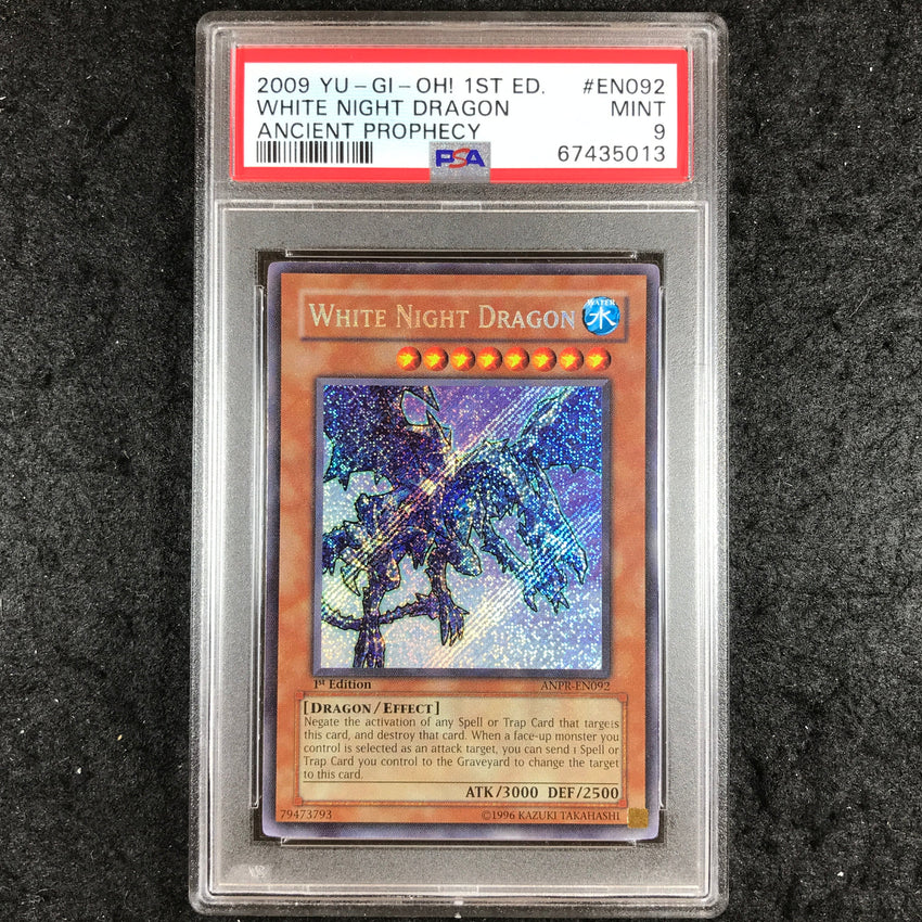 PSA 9 White Night Dragon - ANPR-EN092 - 2009 Ancient Prophecy 1st Ed 013
