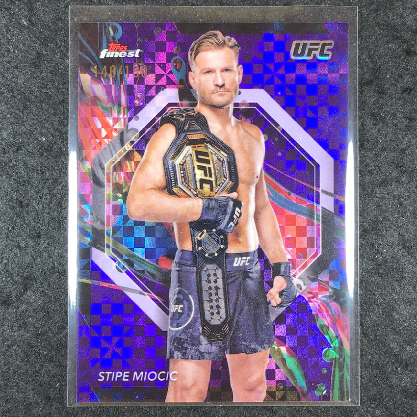2024 Topps Finest UFC STIPE MIOCIC Common Purple Checkerboard /150 #7