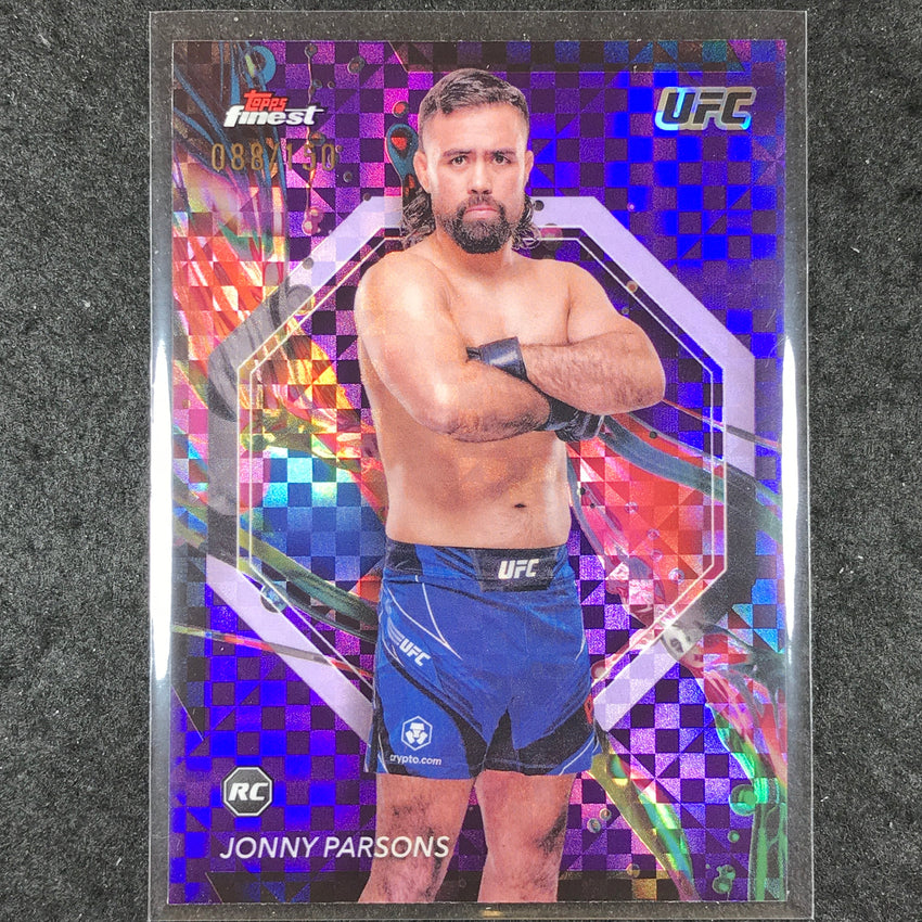 2024 Topps Finest UFC JONNY PARSONS Rookie Common Purple Checkerboard /150 #10