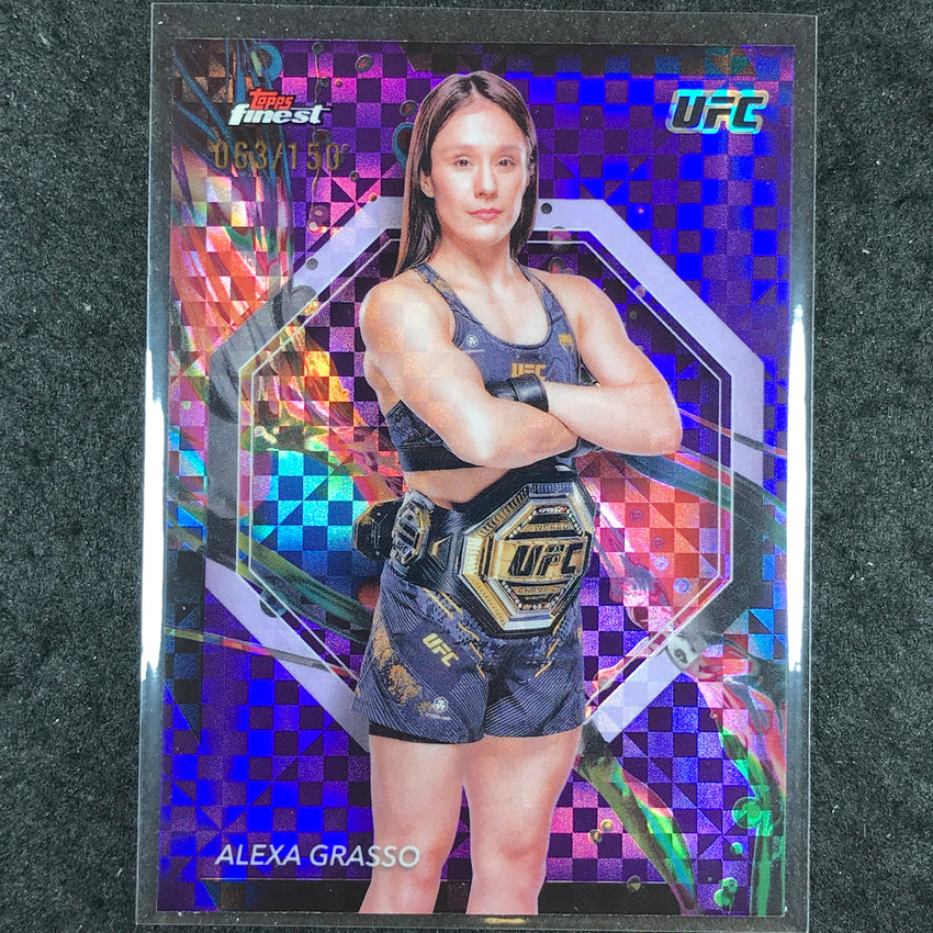 2024 Topps Finest UFC ALEXA GRASSO Common Purple Checkerboard /150 #60