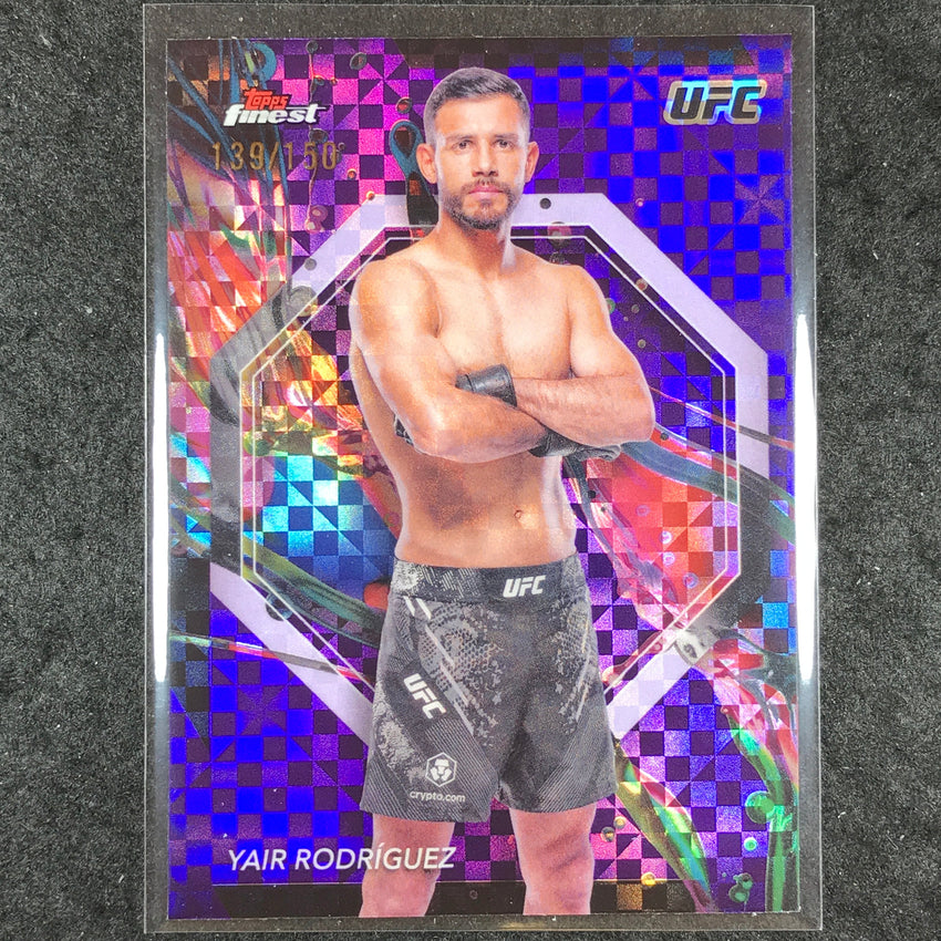 2024 Topps Finest UFC YAIR RODRÍGUEZ Common Purple Checkerboard /150 #71
