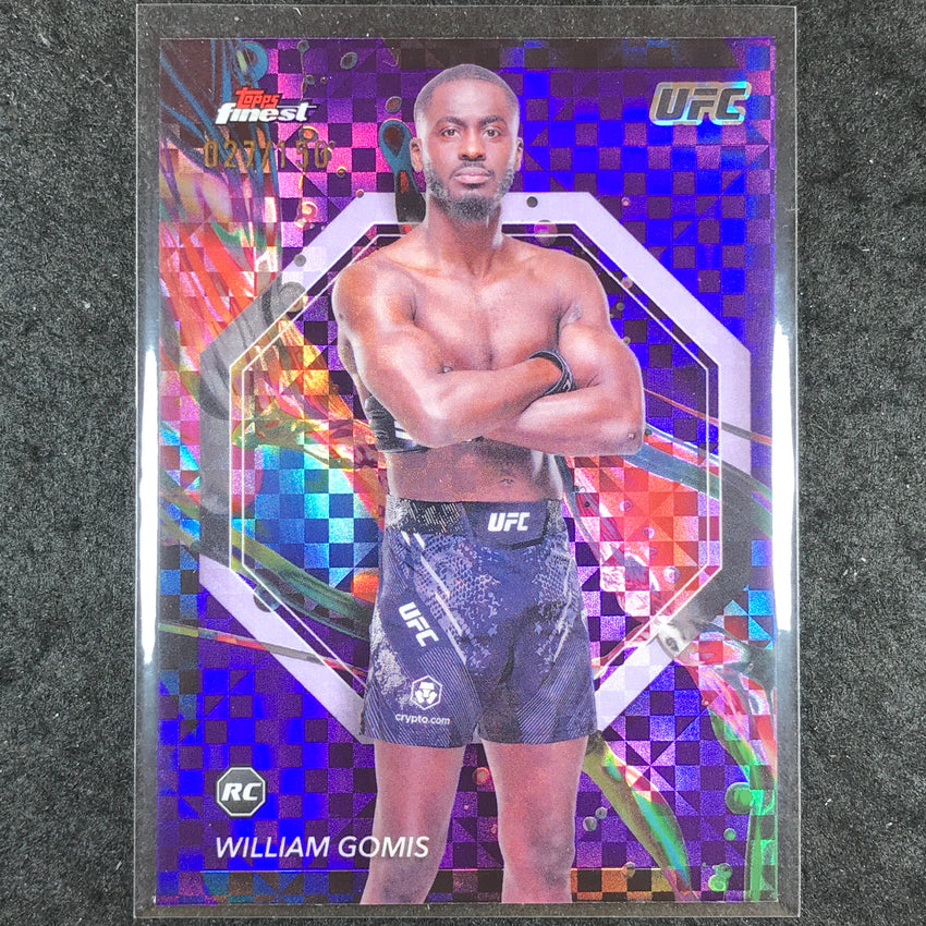 2024 Topps Finest UFC WILLIAM GOMIS Rookie Common Purple Checkerboard /150 #82