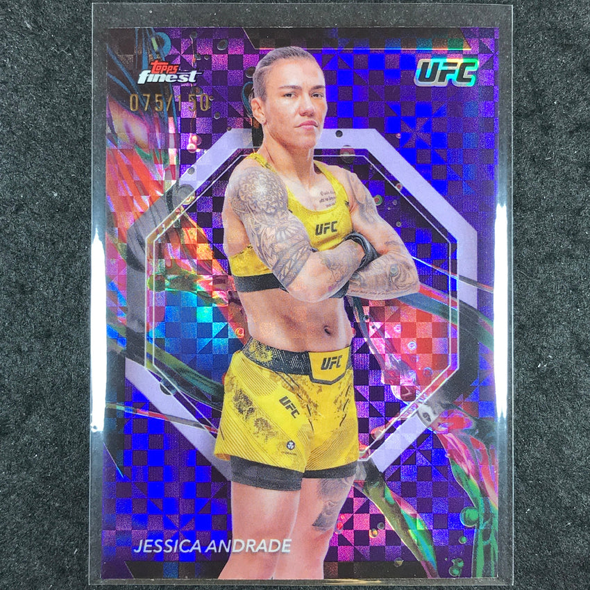 2024 Topps Finest UFC JESSICA ANDRADE Common Purple Checkerboard /150 #97