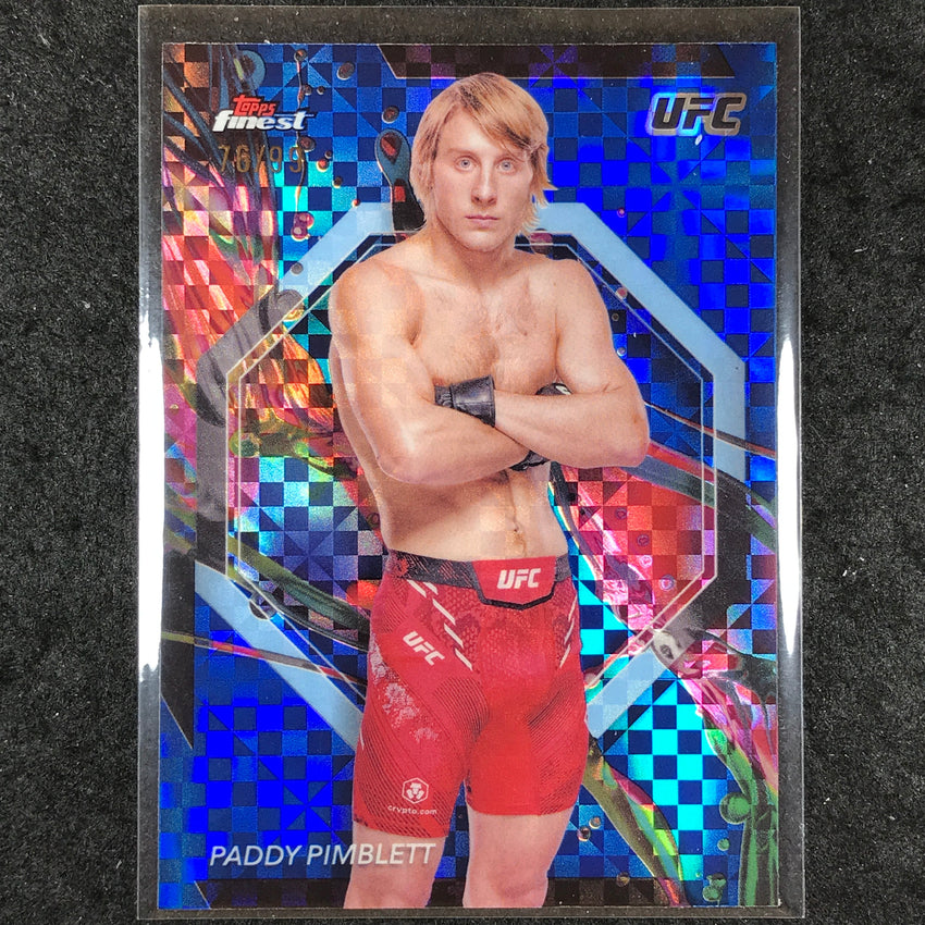 2024 Topps Finest UFC PADDY PIMBLETT Common Blue Checkerboard 76/99 #8