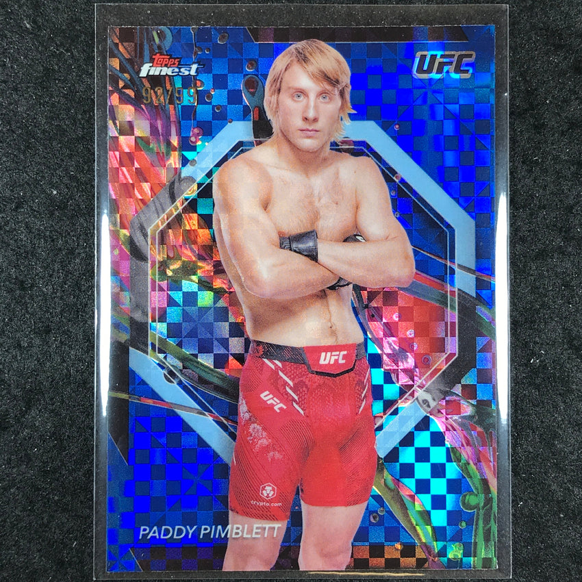 2024 Topps Finest UFC PADDY PIMBLETT Common Blue Checkerboard 92/99 #8