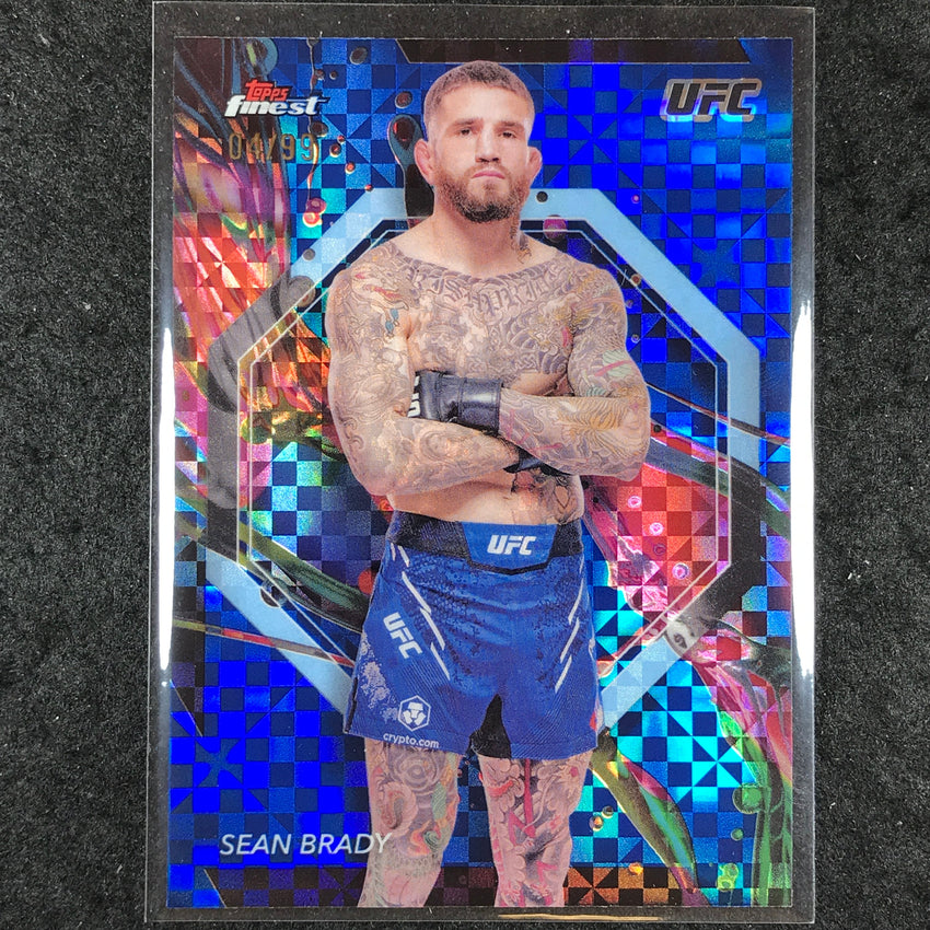 2024 Topps Finest UFC SEAN BRADY Common Blue Checkerboard 4/99 #43