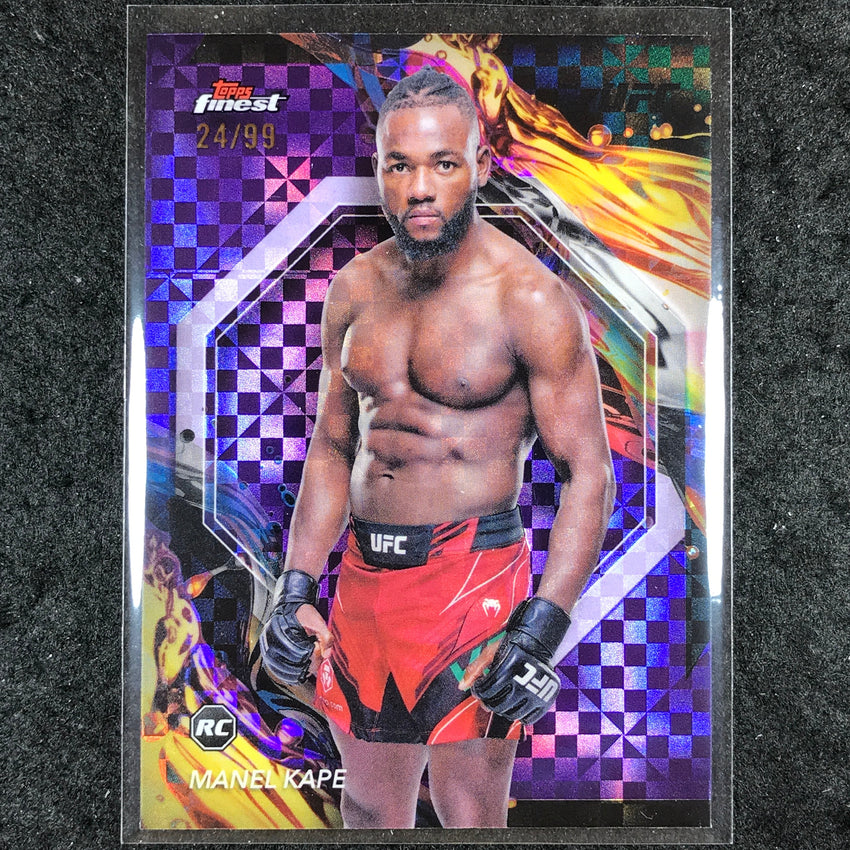 2024 Topps Finest UFC MANEL KAPE Rookie Uncommon Purple Checkerboard 24/99 #165