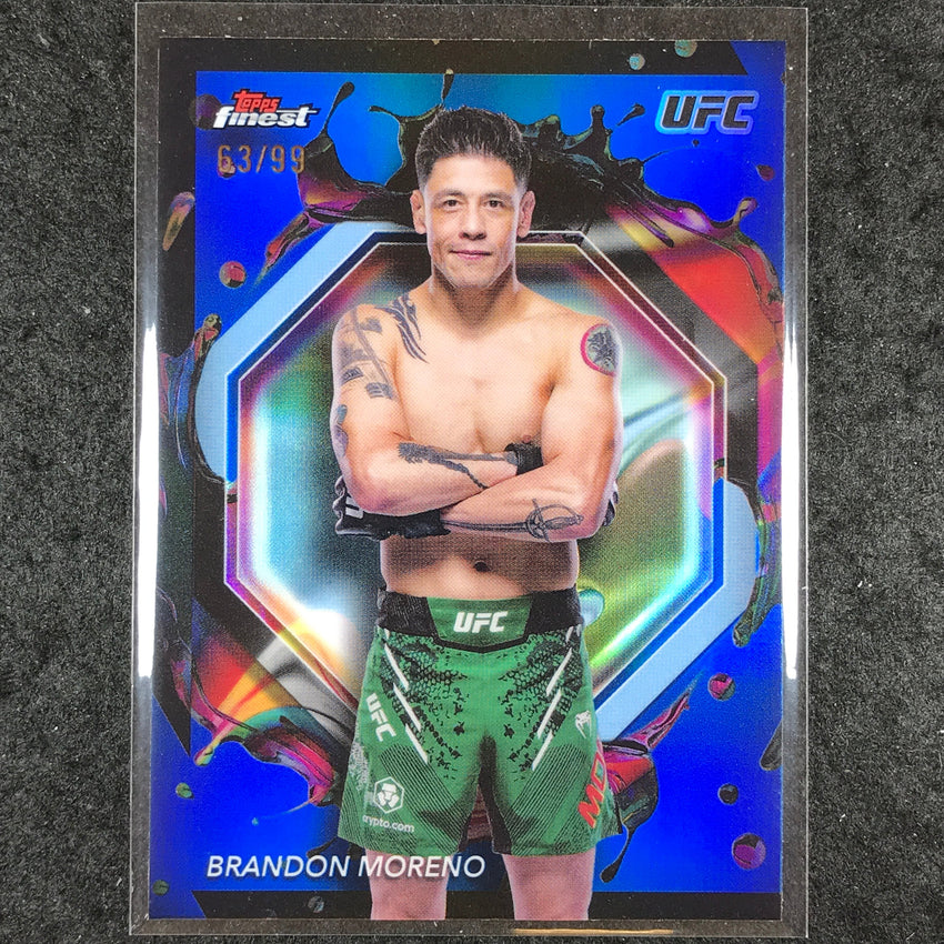 2024 Topps Finest UFC BRANDON MORENO Rare Blue 63/99 #255