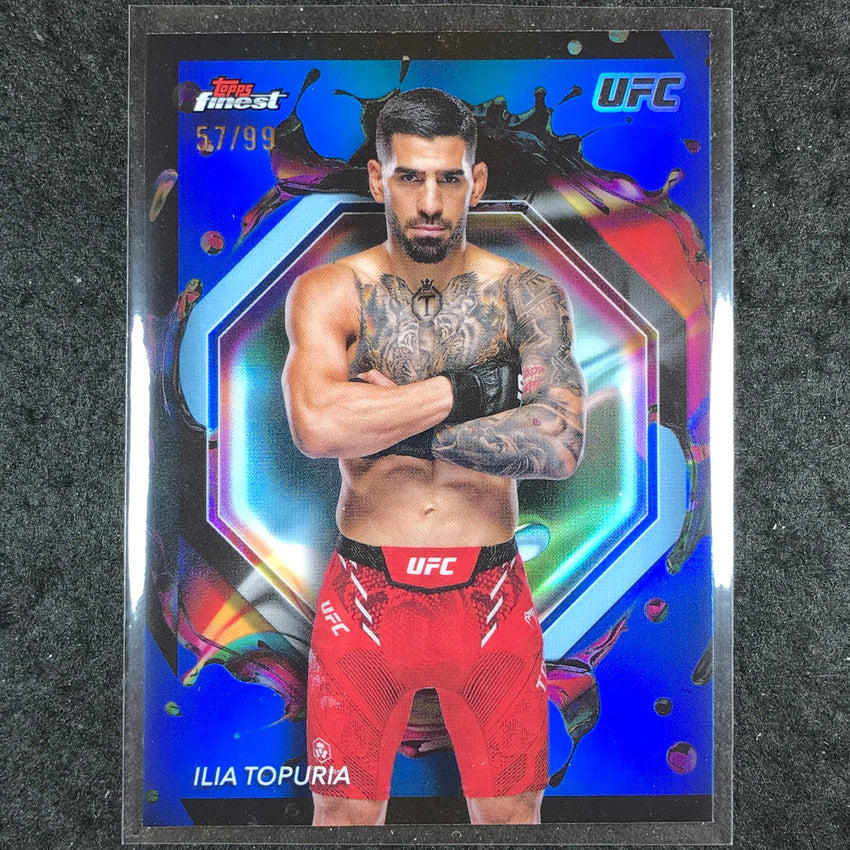 2024 Topps Finest UFC ILIA TOPURIA Rare Blue 57/99 #282