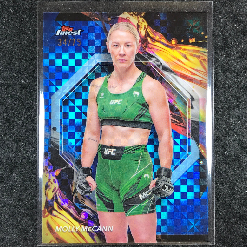 2024 Topps Finest UFC MOLLY MCCANN Uncommon Blue Checkerboard 34/75 #111